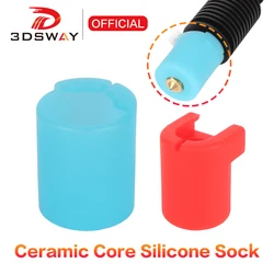 3DSWAY 3D Printer Parts Ceramic Core Heating Block Silicone Sock CH-C Silicone Cover V6 Volcano Hotend Socks Sleeve Protector