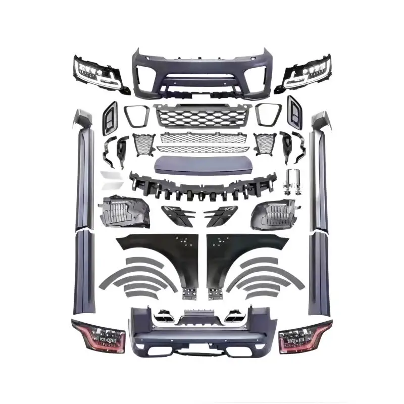 L494 Old to New Body Kit Upgrade Front Rear Bumper Fenders Grille Headlights Tailgate for RR Sport 14-17 4