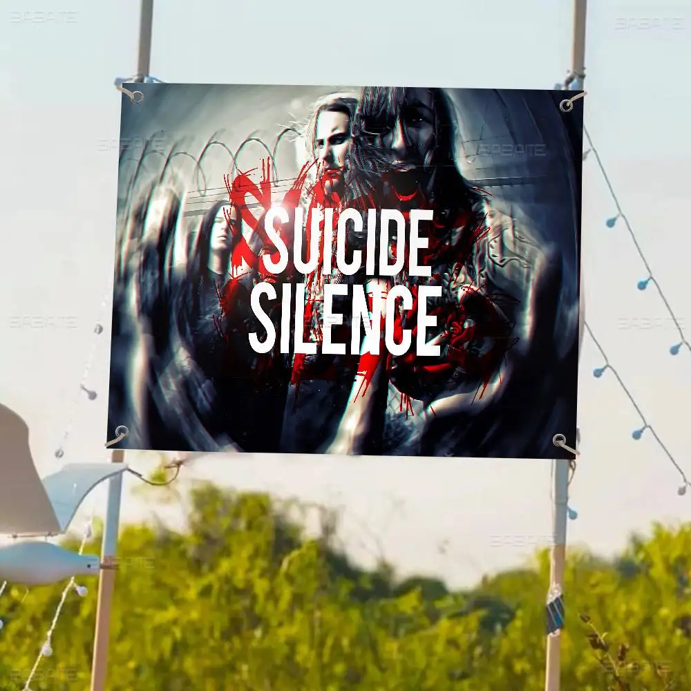 Band Suicide Silence Cartoon Flag Wall Hanging Banner Decoration Household Home Decor