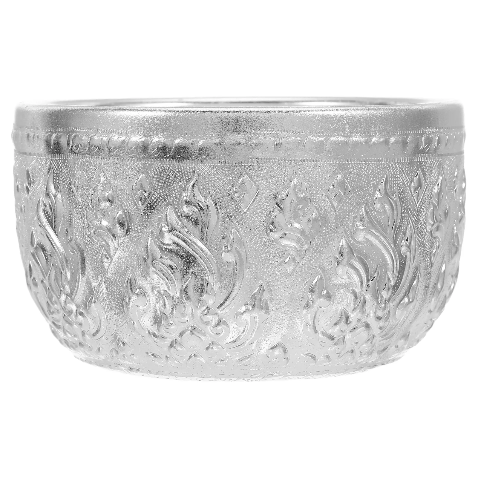 

Traditional Thai Carving Bowl Made of Tin Material Smooth Interior Easy for Hotels Restaurants Cultural Events Asian
