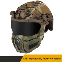 Fast Helmet Fully Protected Version Removable Goggles Mask, Adjustable Head Circumference, Protective Prop Equipment