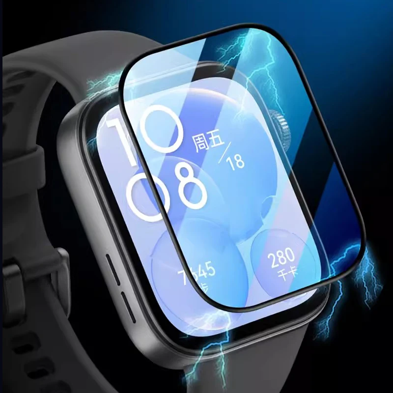 Screen Protector for Huawei Watch Fit 3 3D Curved Screen Protector for Huawei Watch Fit3 Ultra-HD Full Coverage Protective Film