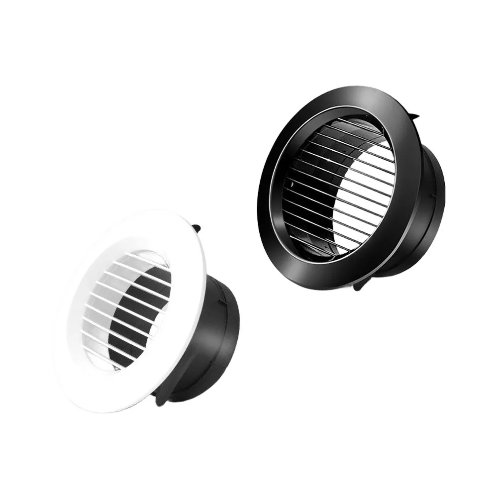 Dismantable Black 5 Inch HVAC Ceiling Grille Fits Standard 5 in Ducts ABS Construction Temperature Resistant 23F to 158F