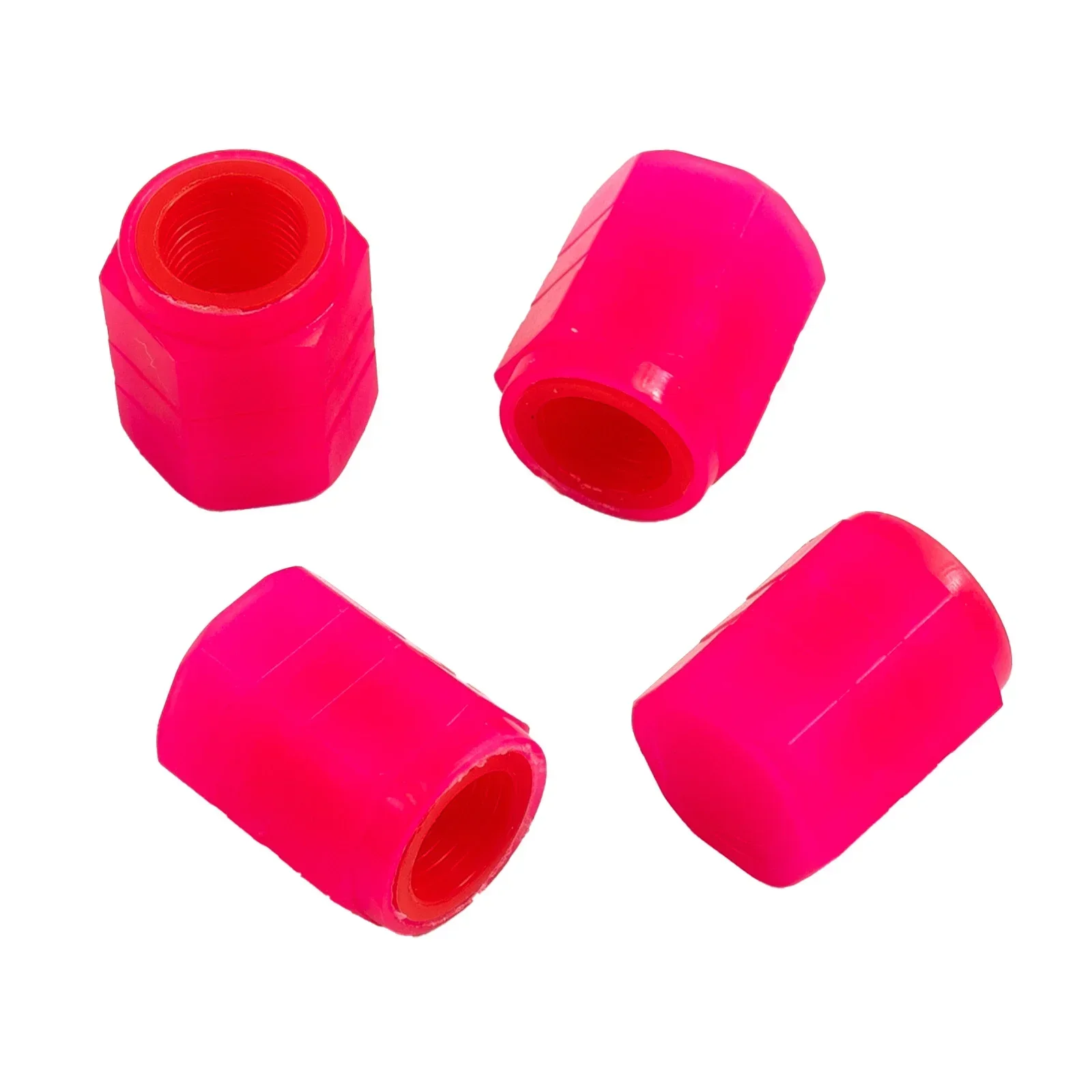 

4PCS Fluorescent Pink Car Wheel Tire Tyre Air Valve Stem Cap Cover Light Weight Decorate&protect Tires High-quality ABS