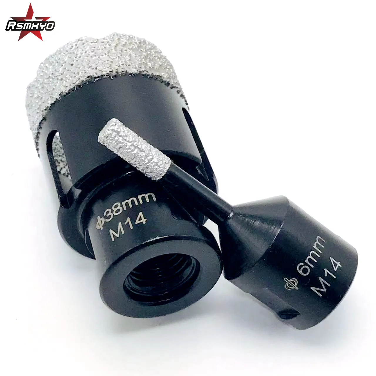 M14 Gewinde Trocken-Vakuumgelöteter Diamant-Bohrkernbohrer für Porzellanfliesen, Marmor, Stein und Mauerwerk, Lochsäge für Winkelschleifer – Detail 9