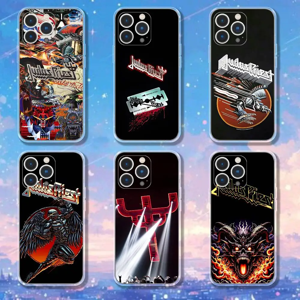 

Rock Band J-Judas P-Priest Phone Case For iPhone 17,16,15,14,13,12,11 Pro,Max,Plus,X,XS,XR,SE4,E Mini Transparent Soft Cover