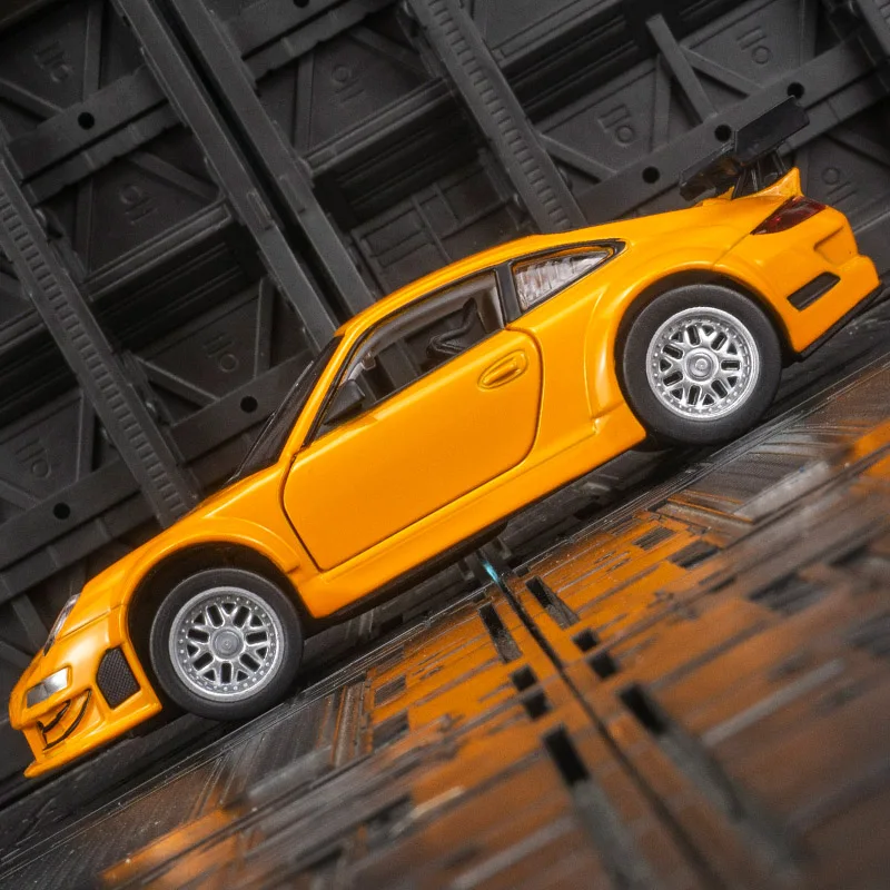 CCA 1:32 Porsche 911 GT3 RSR, modelo de coche de aleación, coche de rally acústico-óptico extraíble, puerta de juguete para niño, se puede abrir, buena calidad