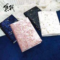 Juste de protection en tissu artisanal pour carnet de notes, couverture de journal intime, produits en stock, nuit sombre, lune étoilée, A5, fait à la main, original