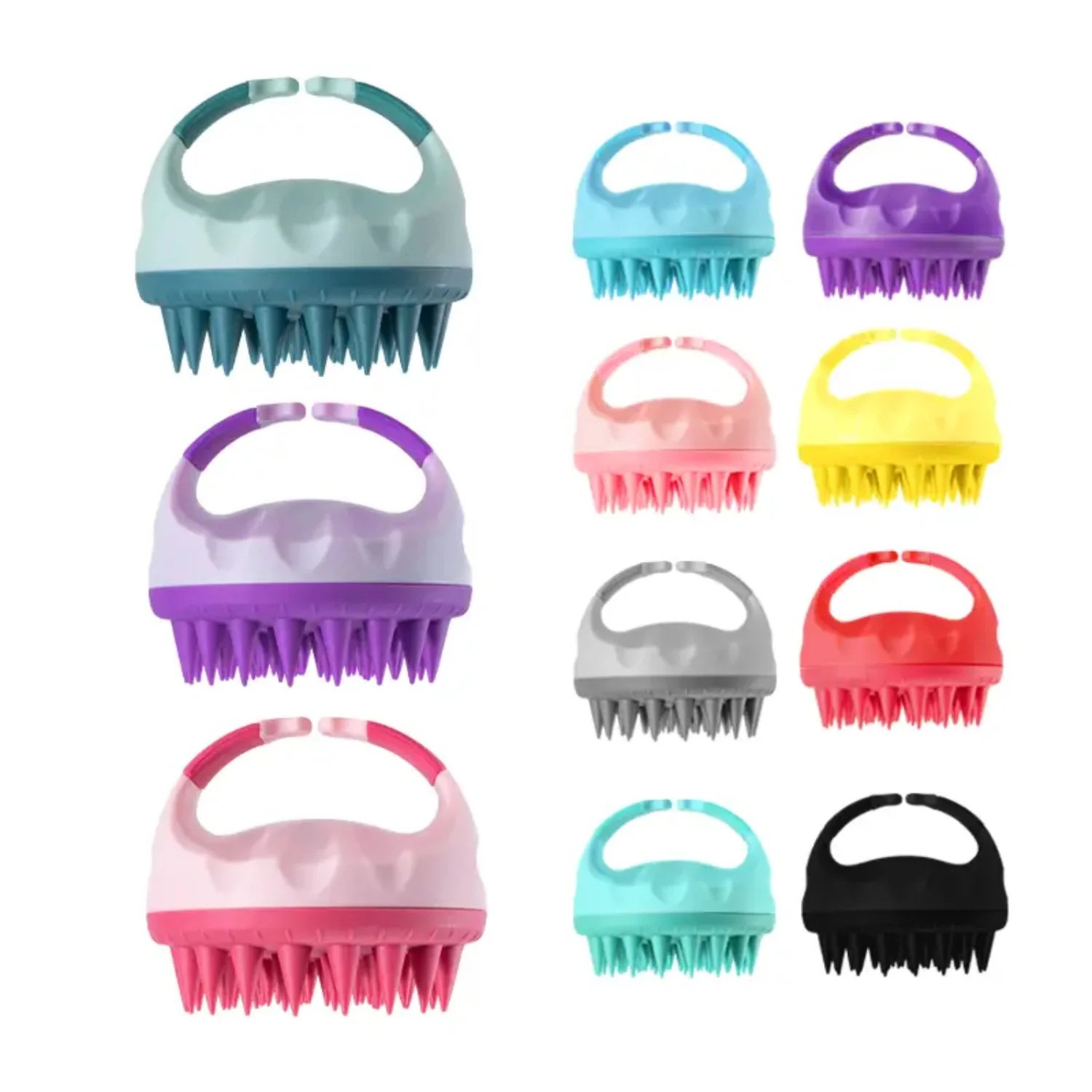 1pc Soft Silicone Head Scalp Massage Comb for Shampoo Brush, Hair Washing, Body Shower, Bath Spa - Slimming Massage Brush