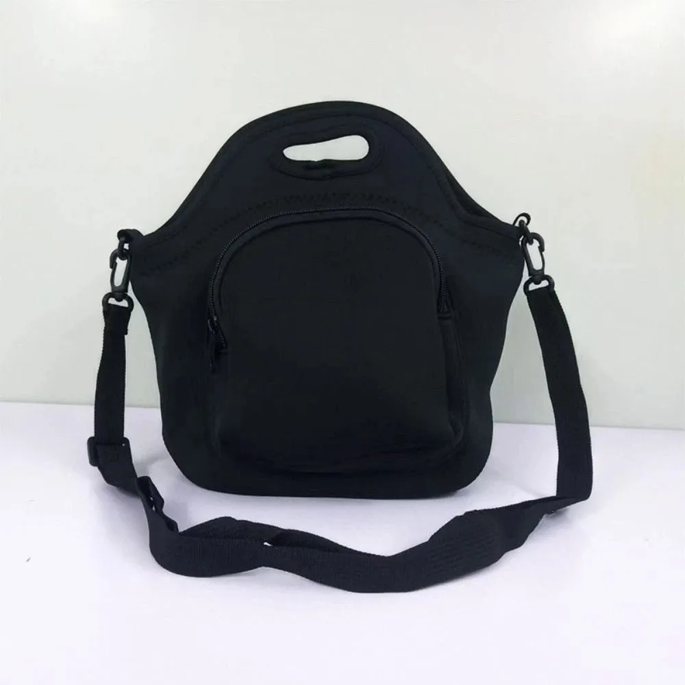 Portable Neoprene Lunchbox Leakproof Reusable Insulated Dinner Bags Handheld with Shoulder Straps Travel Lunch Bag Daily