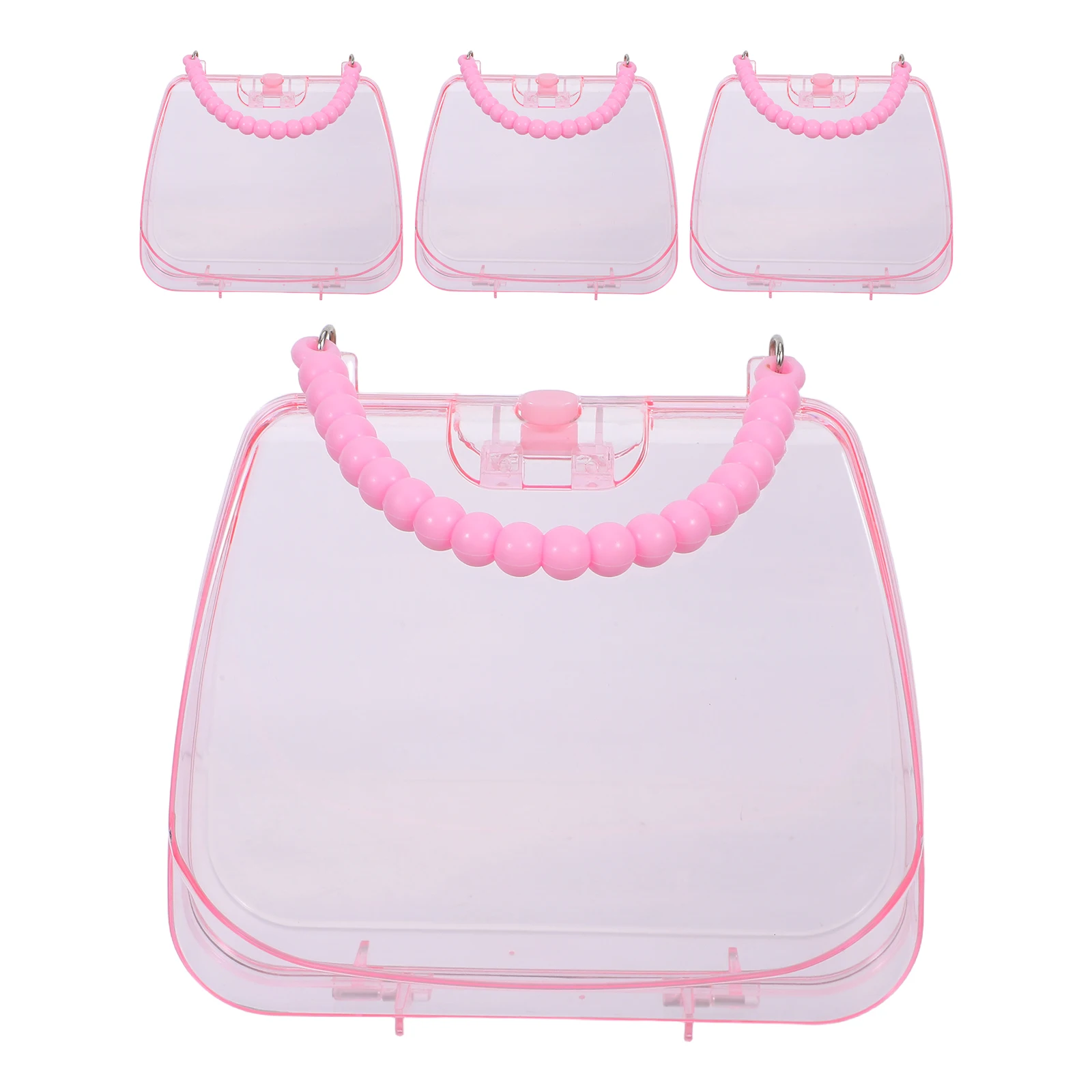 

4 Pcs Jewelry Storage Box Bracelet Container Hair Accessories Case Supplies Organizer Girls Portable