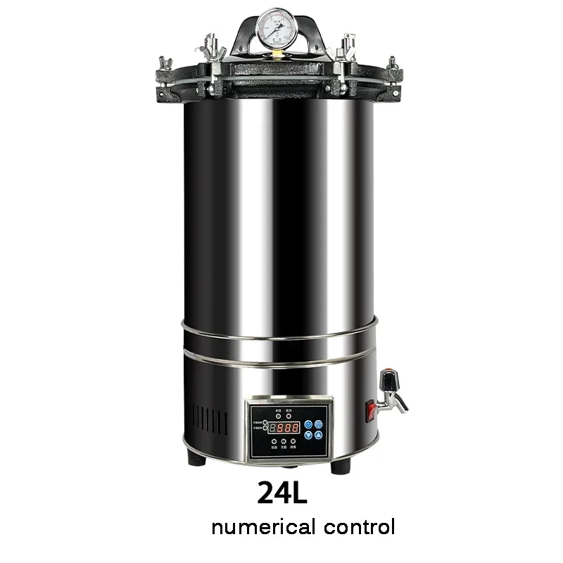 Stainless Steel Automatic Steam Sterilizer Autoclave Pot Laboratory Medical Vertical Sterilization for Pot 12L/18L/25L