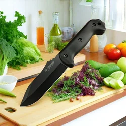 BK10 Fixed Blade Knife High Quality 8CR13MOV Blade Nylon FIber Handles Camping Portable EDC Fruits Knife Kitchen Knives