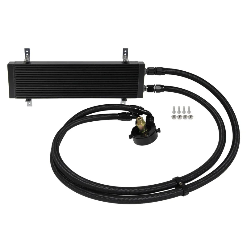

18.5"x5.5"x1.58" Large New-style Dual Pass Bar & Plate Oil Cooler + AN10 Filter Adapter Hose Kit Universal