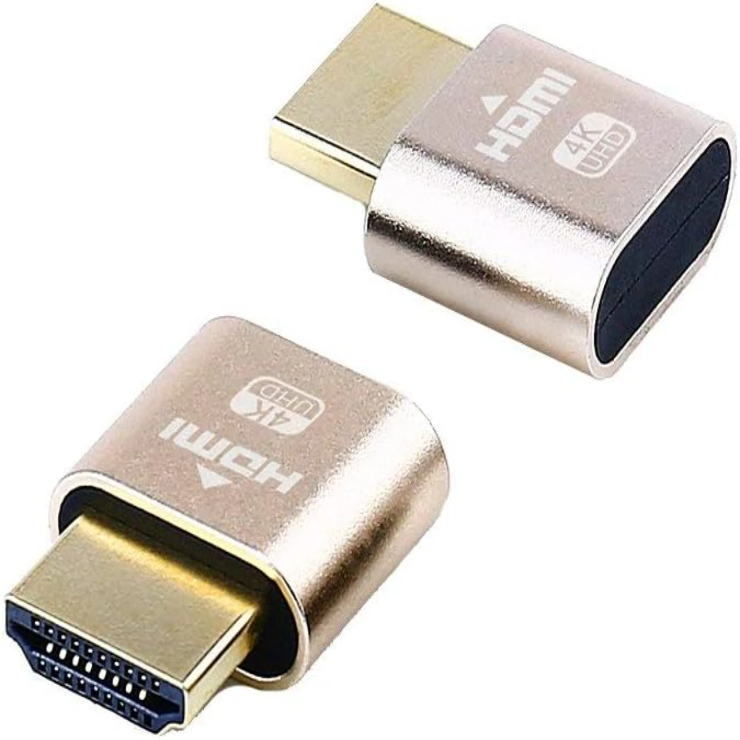 Premium Quality Dual Pack of 2 High-Quality Display Emulator Dummy Plug for Windows, OSX, Linux - Fit-Headless Design Ideal fo