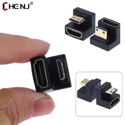 HDMI-Compatible Adapter 360 Degree Angled U-shaped L Converter Mini HD Male to HDMI Adapter