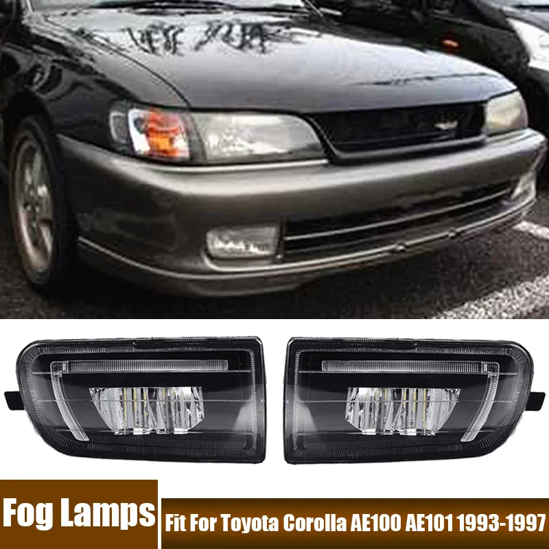 2Pcs/Pair Car LED Fog Lamps For Toyota Corolla AE100 AE101 1993-1997 Car Accessories Left & Right Fog Light Signal Lamp Assembly