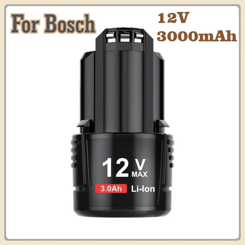 

12V for Bosch 3000mAh BAT411 Replacement Battery for BAT412A BAT413A D-70745GOP 2607336013 2607336014 PS20-2