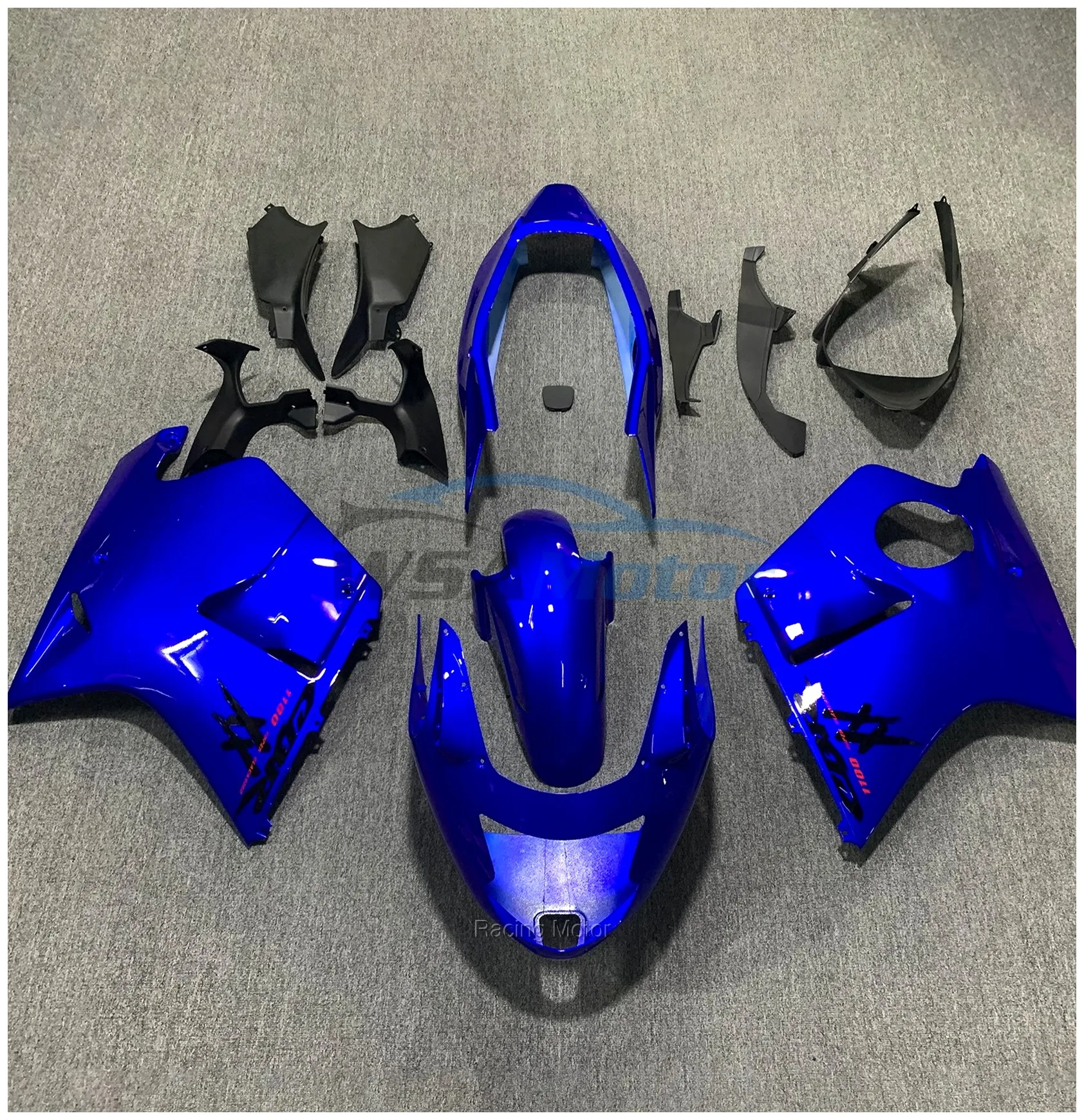 Motorcycle Fairing Body Kit - New For Honda CBR1100XX CBR 1100 XX Super Blackbird 1996-2007 Motorbike Head Front Upper Nose Inje
