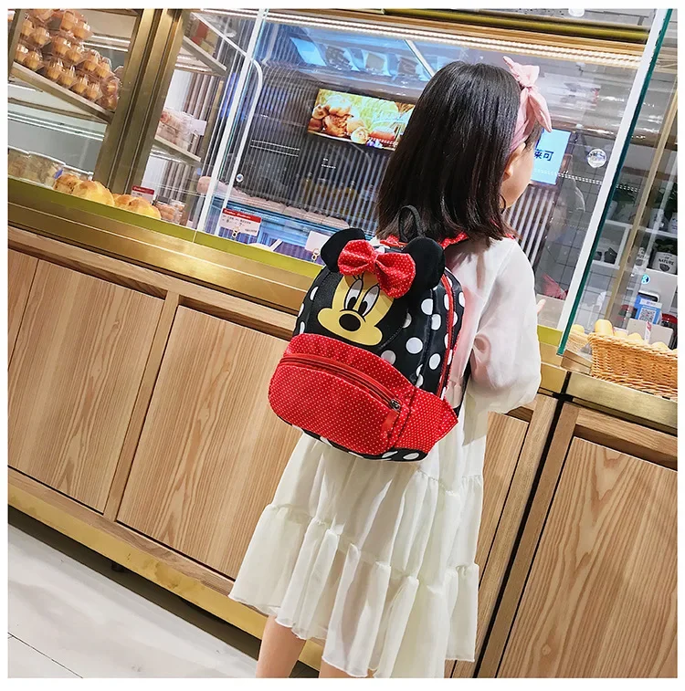 아기 소년 소녀를위한 만화 배낭 미니 미키 마우스 어린이 사랑스러운 Schoolbag 유치원 Schoolbag 어린이 선물