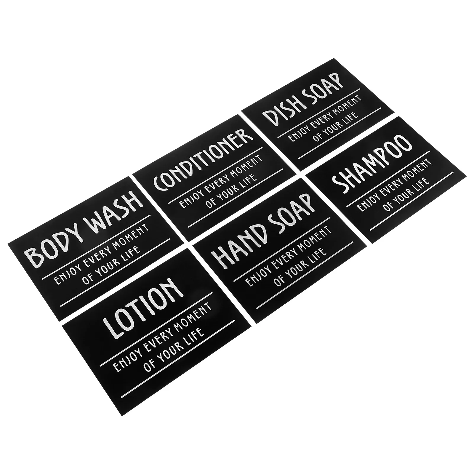

Waterproof Labels Bathroom PVC Selfadhesive Organization Stickers Shampoo Dispenser Tags Kitchen Glass Bottles Decor OilProof