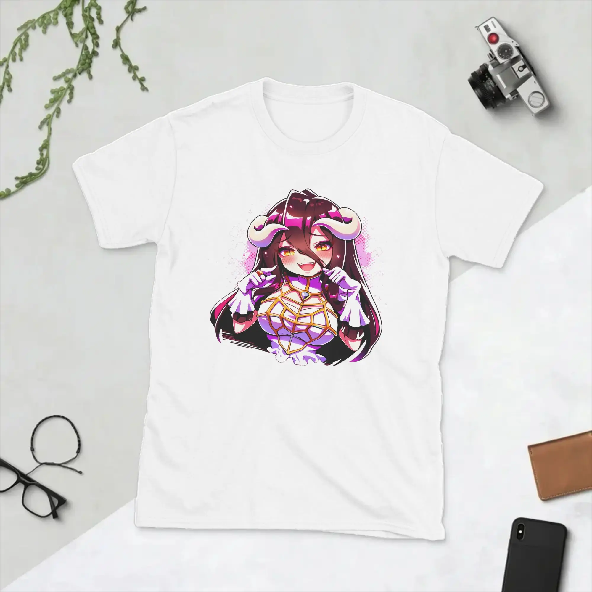 Novelty Albedo Overlords Anime T-Shirts for Men Round Neck 100% Cotton T Shirts  Short Sleeve Tee Shirt Birthday Present Tops