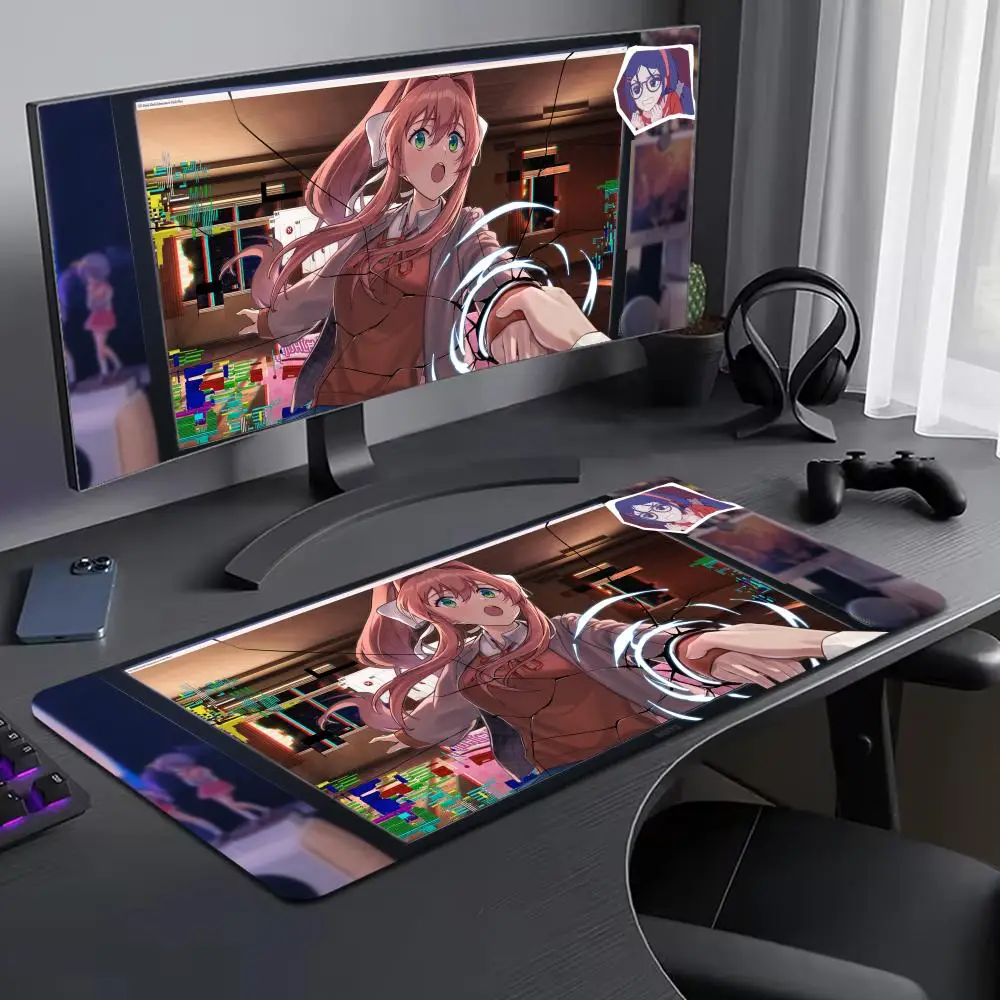 

DDLC Just Monika Mouse Pad Large Computer Mouse Pad Office Accessories XXL Pc Gamer Non-slip Deskmat Mousepad Keyboard Rubber