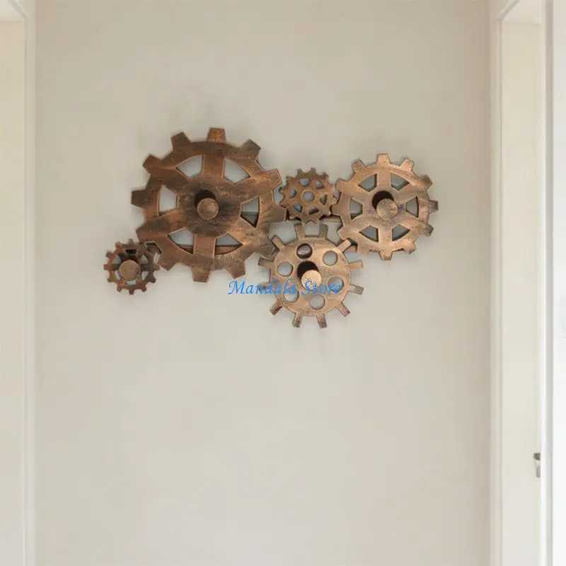 U2JC Minimalists Gear Wall Hook Crafted From Iron For Stylish And Practical Use