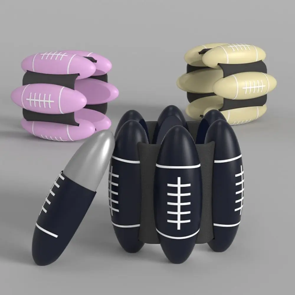 1 par de pulsera con forma de pelota de Rugby, peso ajustable, correa de muñeca ponderada de 2 LB, Yoga a prueba de sudor