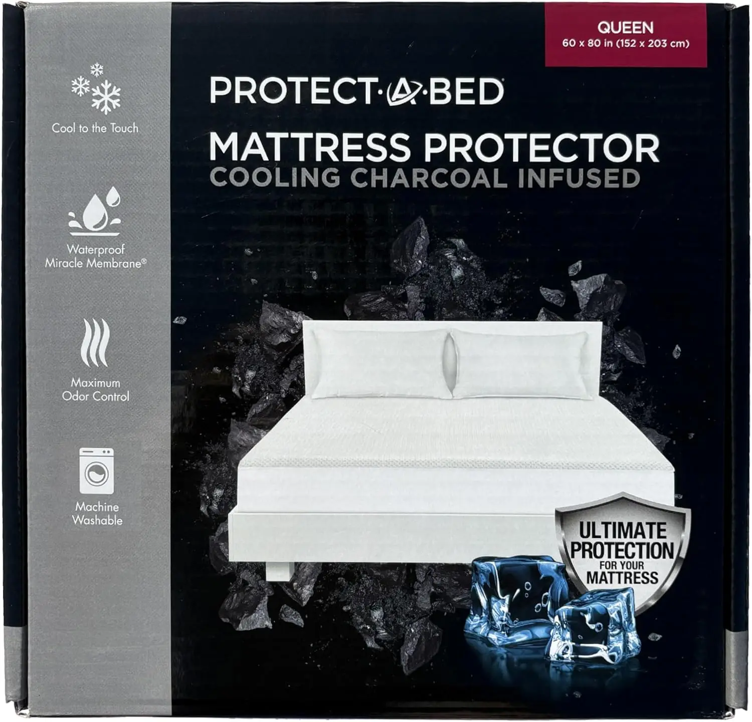 

Cooling Charcoal Infused Mattr Protector, , Waterproof, 5-Sided, Queen