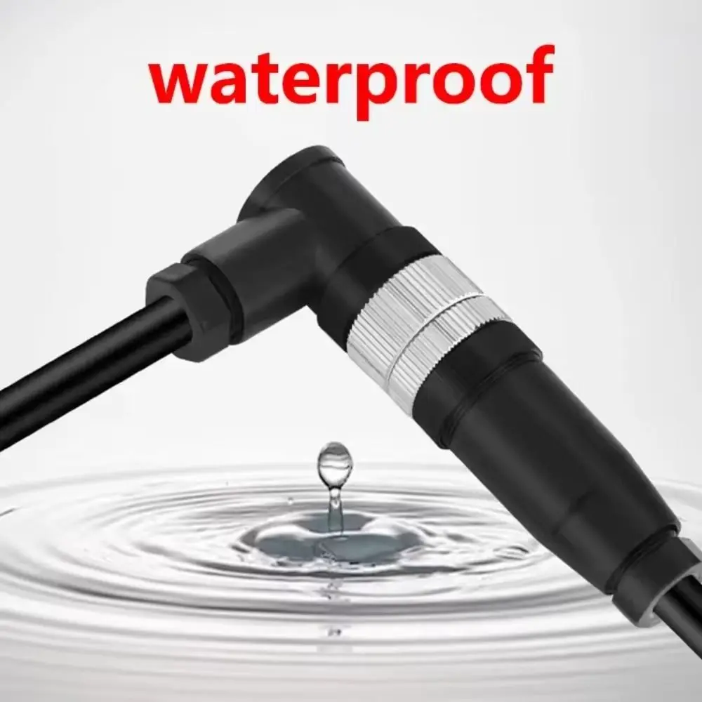 High Quality 4 5 8 Pin M12 Sensor Connector PG7 Bend Angle Male&Female Plug Waterproof Screw Threaded Coupling Household