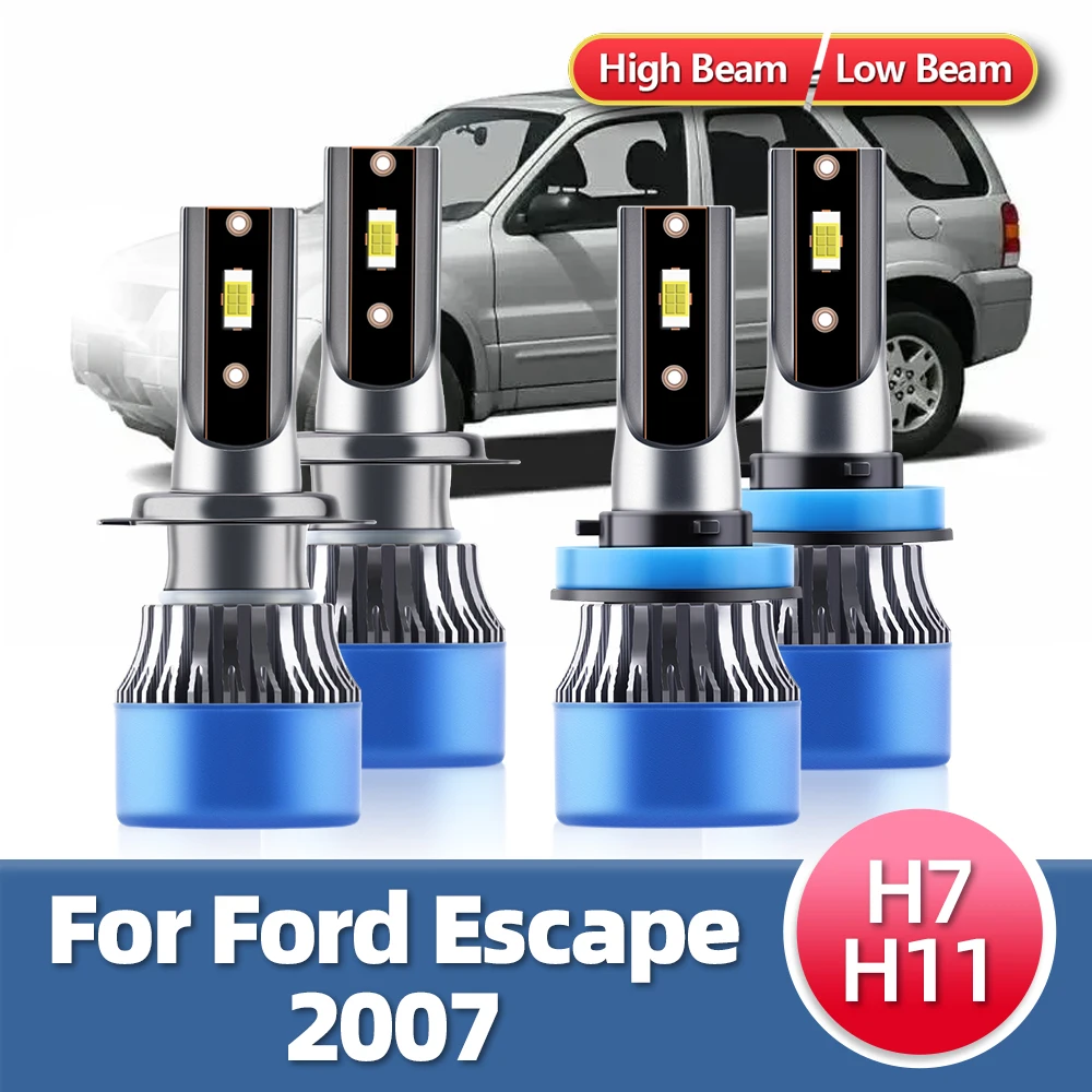 LSlight CSP Replacement Headlight Bulbs Auto 15000LM Car Headlamp Bright Lamps Energy-Saving Luces 12V Fit For Ford Escape 2007