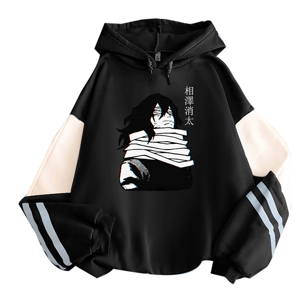 My Hero Academia Anime Hoodies Pullover Tops Boku no Hero Academia Aizawa Shouta Graphic Men Retro Cartoon Unisex Sweatshirts