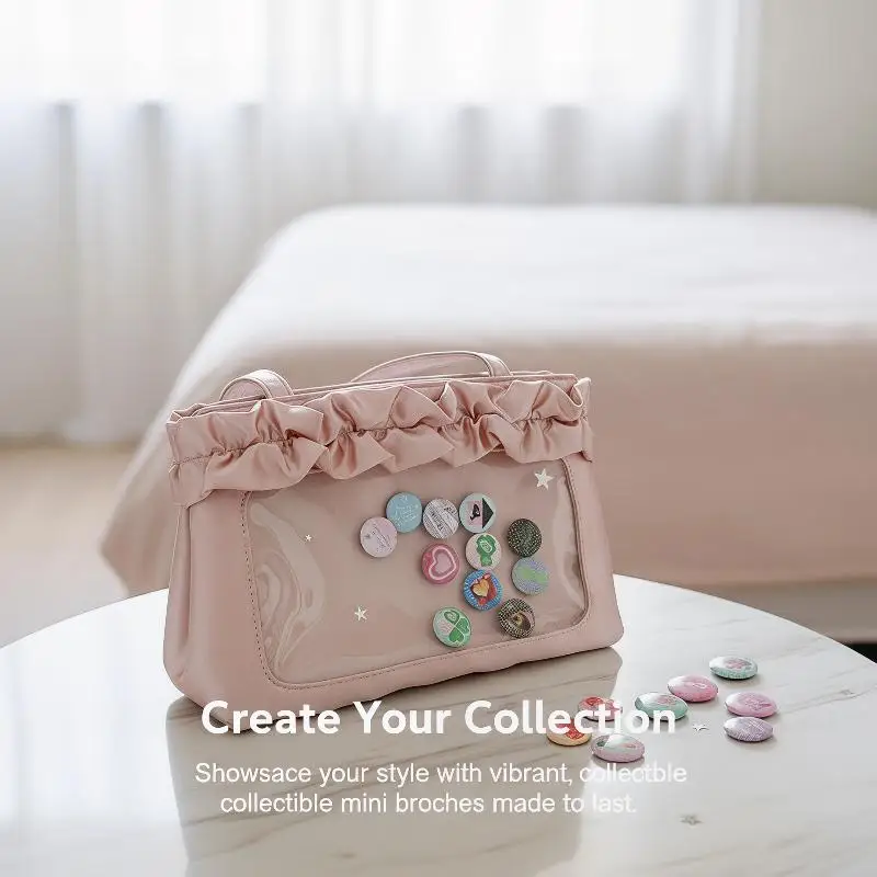 6/24Pcs Kawaii Cartoon Badges Retro Japanese Y2K Style Perfect for School and Office Supplies
