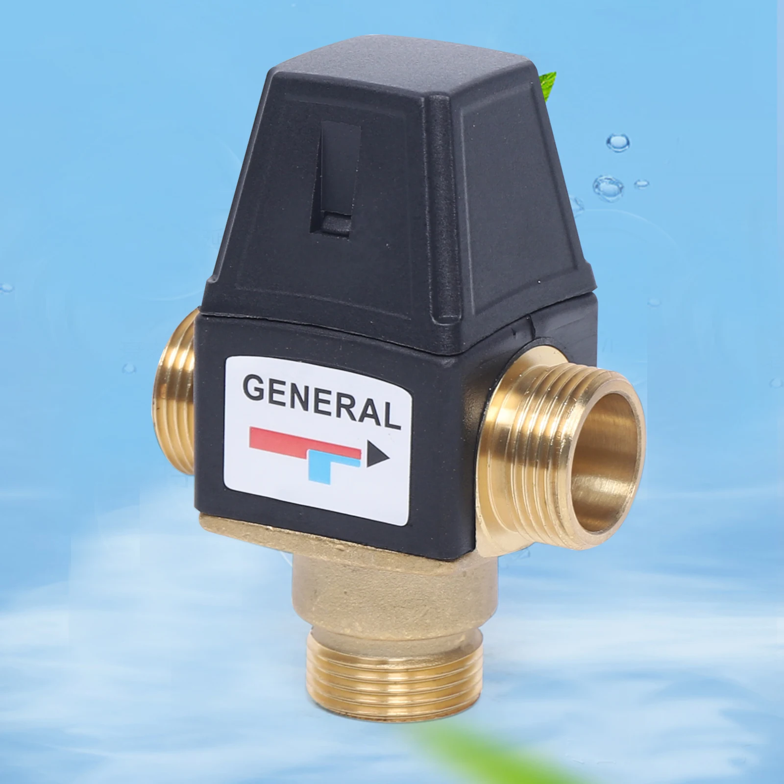 DN20 3 Way Mixing Valve 35~60℃ Thermostatic Valve Mixing Valve Cold/Hot Water Mixer  Brass Cold/hot Water Mixer