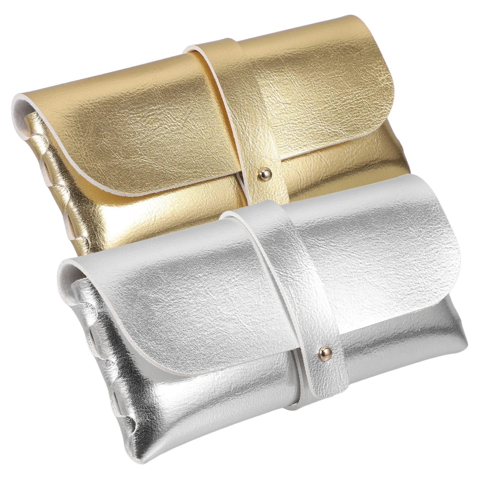 

2pcs Sunglasses Case Pu Glasses Pouch Soft Lightweight Portable Eyewear Bag For Reading Glasses Storage Travel Organizer Compact