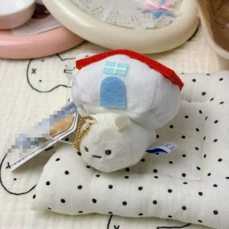 

Q Version Sumikkogurashi Tonkatsu Shirokuma Plush Stuffed Toy Girl Handbag Zipper Hanging Toy Pendant Keychain Birthday Gift