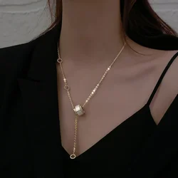 real solid 14k yellow gold Shiny Choker Snake real gold Chain Exquisite Necklace Gift For Women Fine Jewelry Diamond Accented