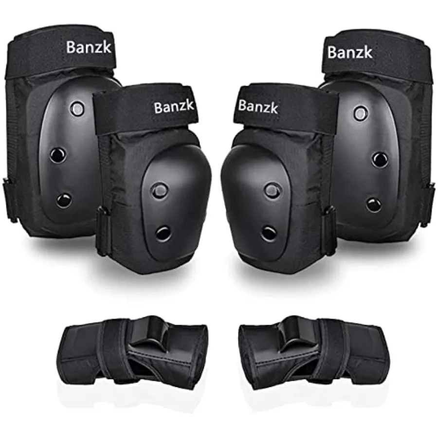 

Adult Knee Pads Elbow Pads Wrist Guards for Adult 6 in 1 Protective Gear Set for Skateboarding Biking Roller Skating Cycling Ou