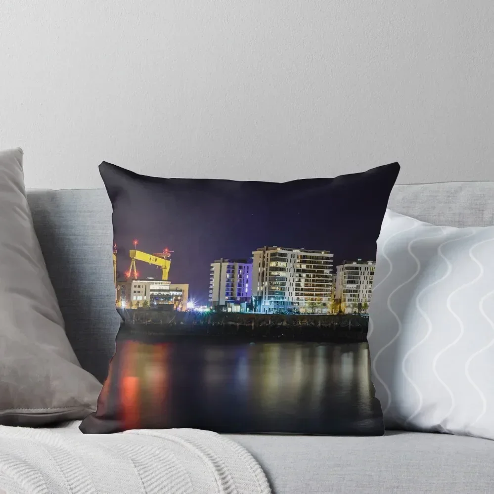 Belfast Cranes Cityscape Titanic Quarter Northern Ireland Throw Pillow Sofas Covers Rectangular Cushion Cover pillow