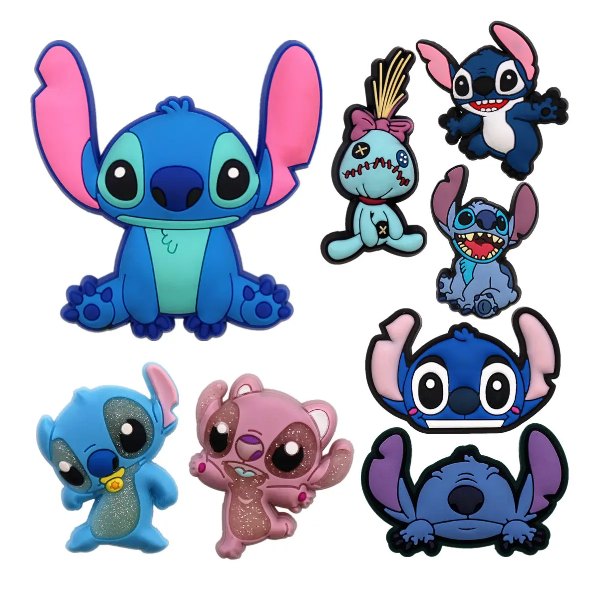 

1 Pcs Original Cartoon Movie Lilo Stitch PVC Shoe Charms Boojiboo Shoe Accessories Designer Clog Pin Kids Women Shoe Decorations