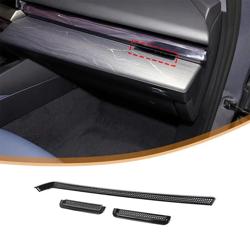 

3Pcs ABS Black For BMW 5 Series I5 G60 2024 + Car Central Control Air Outlet Dustproof Mesh Cover Car Interior Accessories
