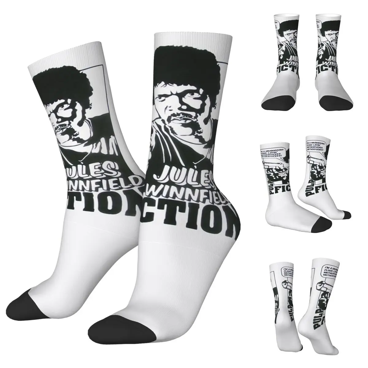 Crazy Design Pulp Fiction Basketball 1 cosy Unisex Socks,Cycling Happy 3D printing Socks,Street Style Crazy Sock