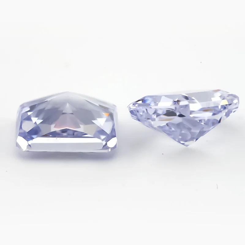 

Size 6x8mm~8x10mm 24#Lavender Octangle Radiant Crushed Ice Cut CZ Stone 5A Zircon Loose Cubic Zirconia Synthetic Gemstone