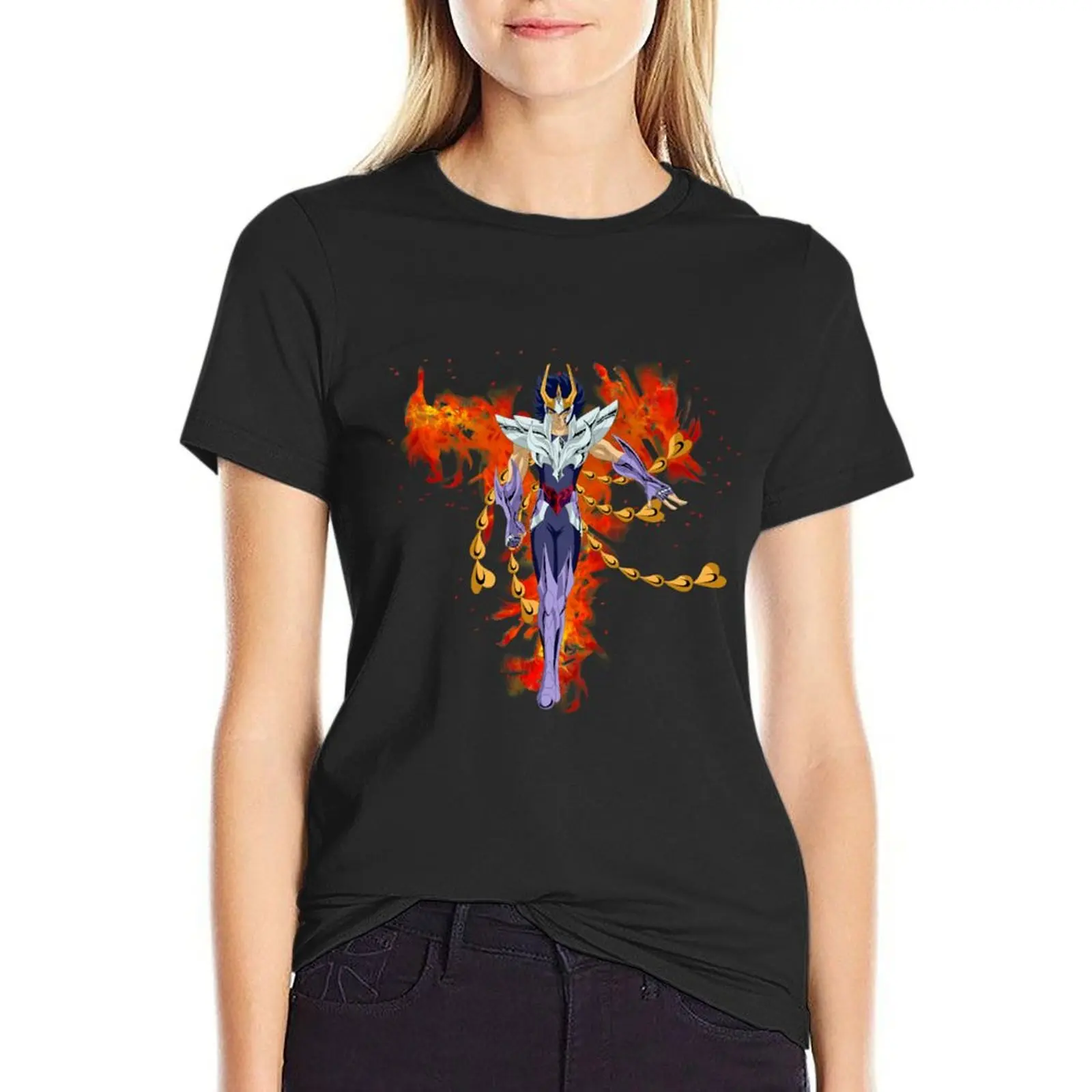 Saint Seiya - Phoenix Ikki T-Shirt customs design your own Female clothing graphics plus size t shirts for Women loose fit