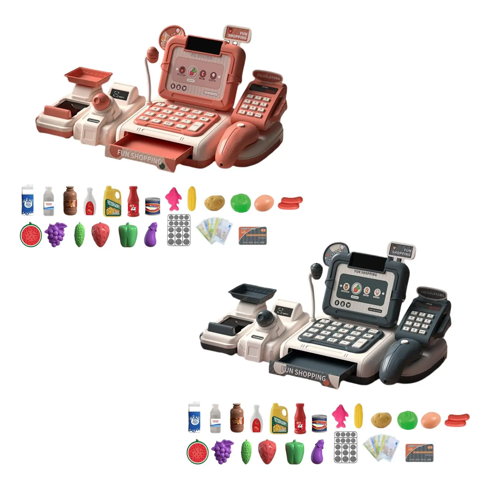 Children' Store Toys Cash Register Kid Cash Register Playset for Gifts