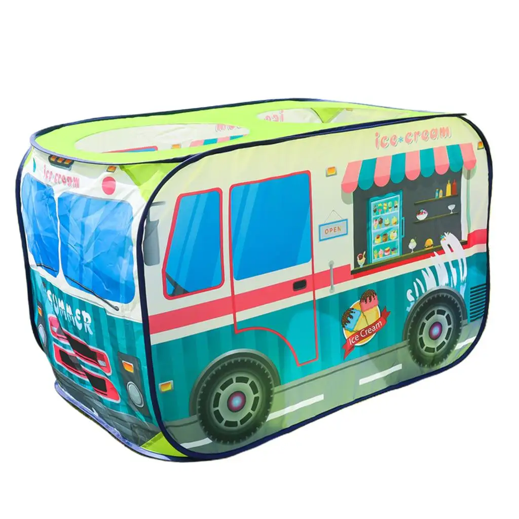 Kids Fodable Play Tent Portable Princess Castle Car Pattern Playhouse indoor Games for Boys