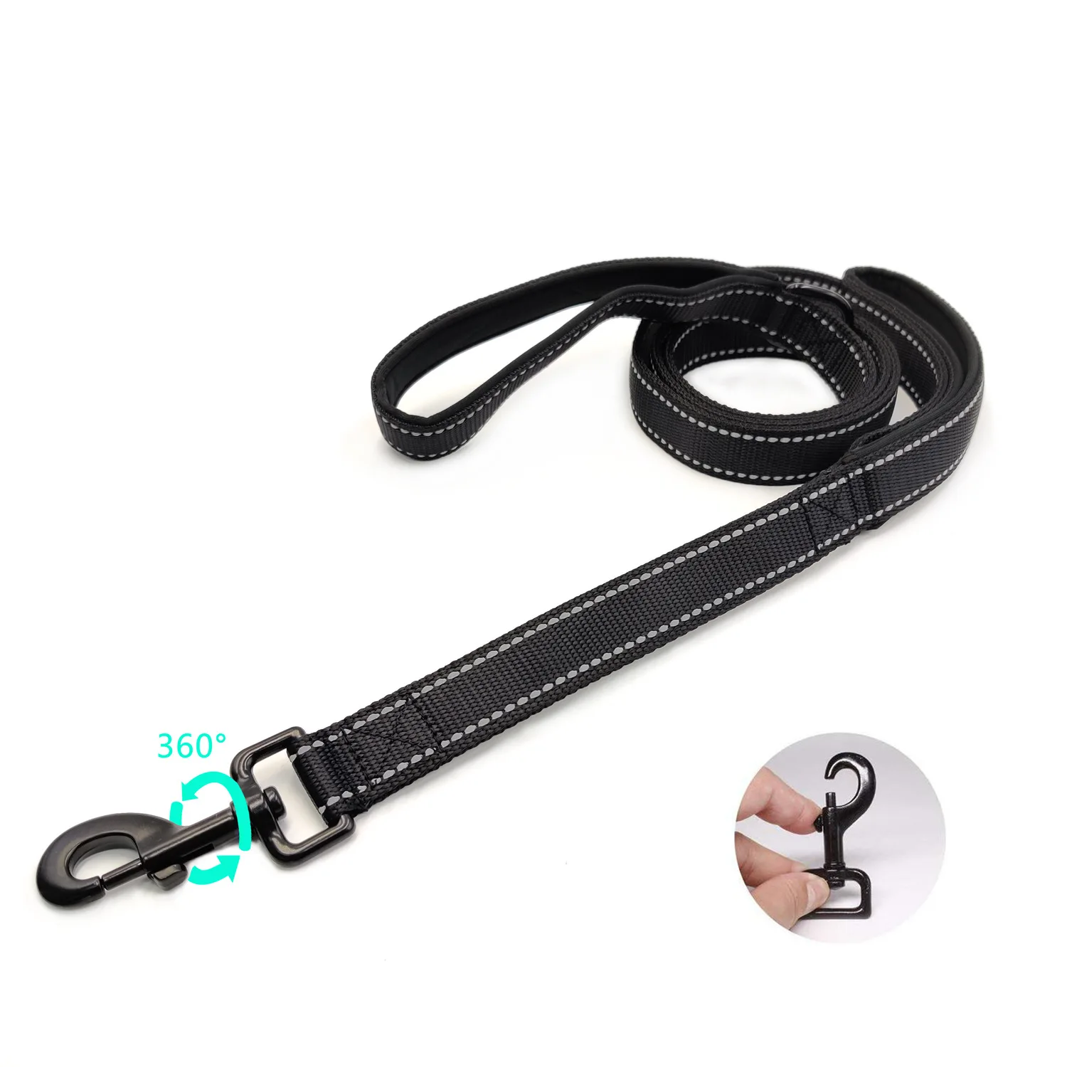 

Pet Double Handle Dog Rope Heavy Duty Rope Double Nylon Dog Walking Leash Pet Running Leash