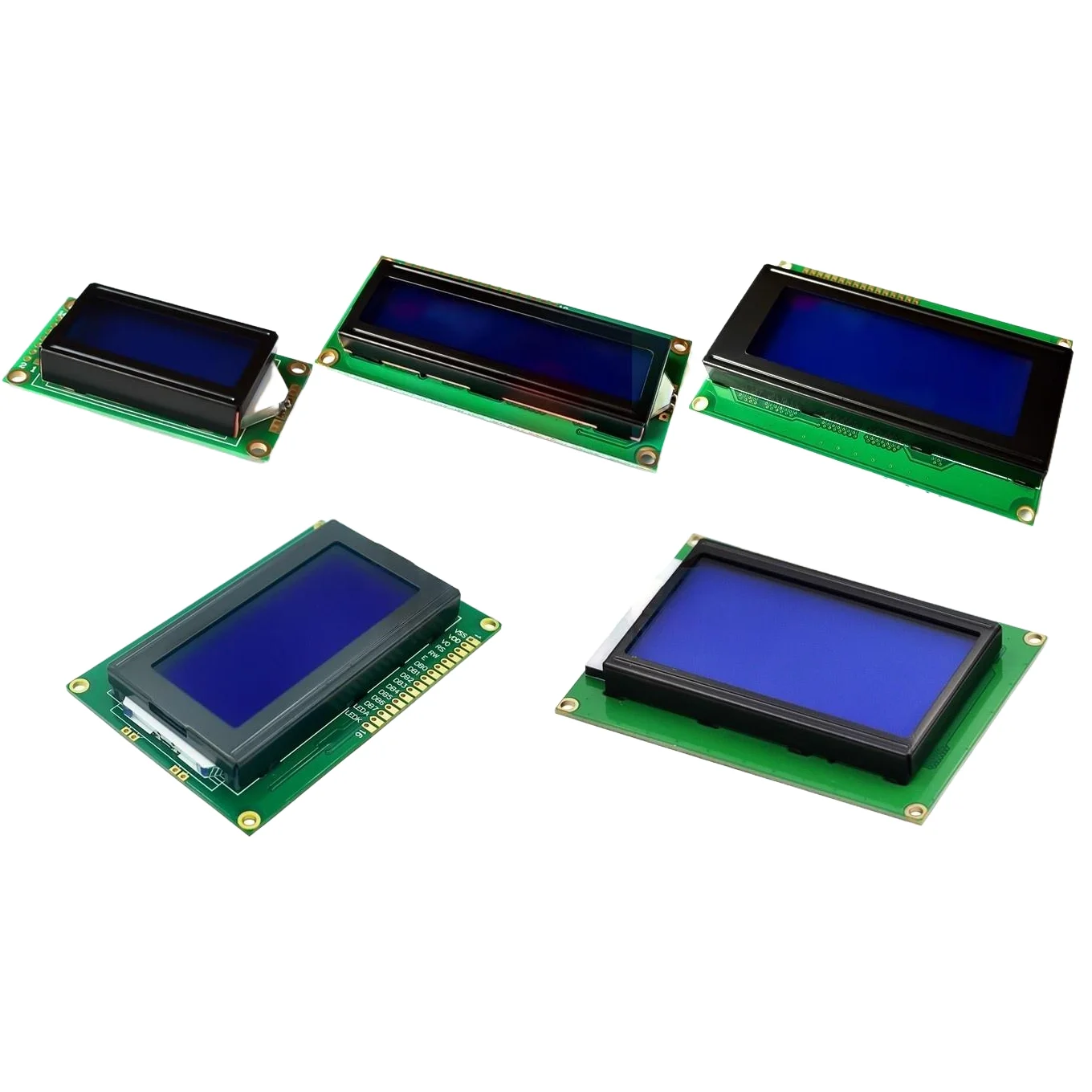 Tela LCD azul/amarelo-verde 1602A/2004A/12864B 5V LCD com luz de fundo IIC/I2C