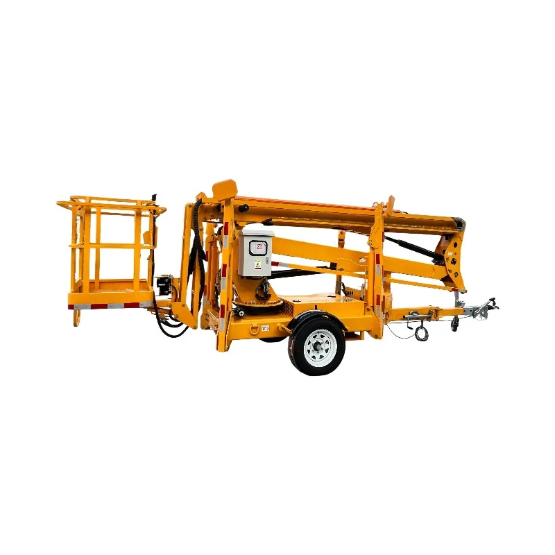 Customized Diesel Electric Battery Power Aerial Work Platform 8m~24m Bucket Basket Trailer Towable Articulated Boom Lift on Sale